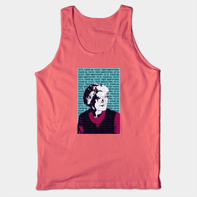 Rosa Parks Sit in Stand up Resist Fight Oppression Tank Top by candhdesigns